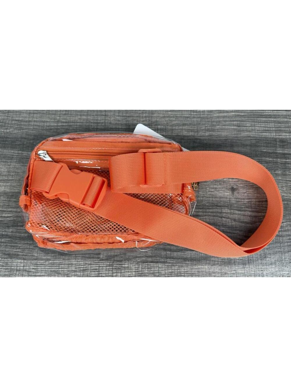 Lululemon Clear Belt Bag Orange Mesh Crossbody Festival Stadium Bag - Picture 3 of 4